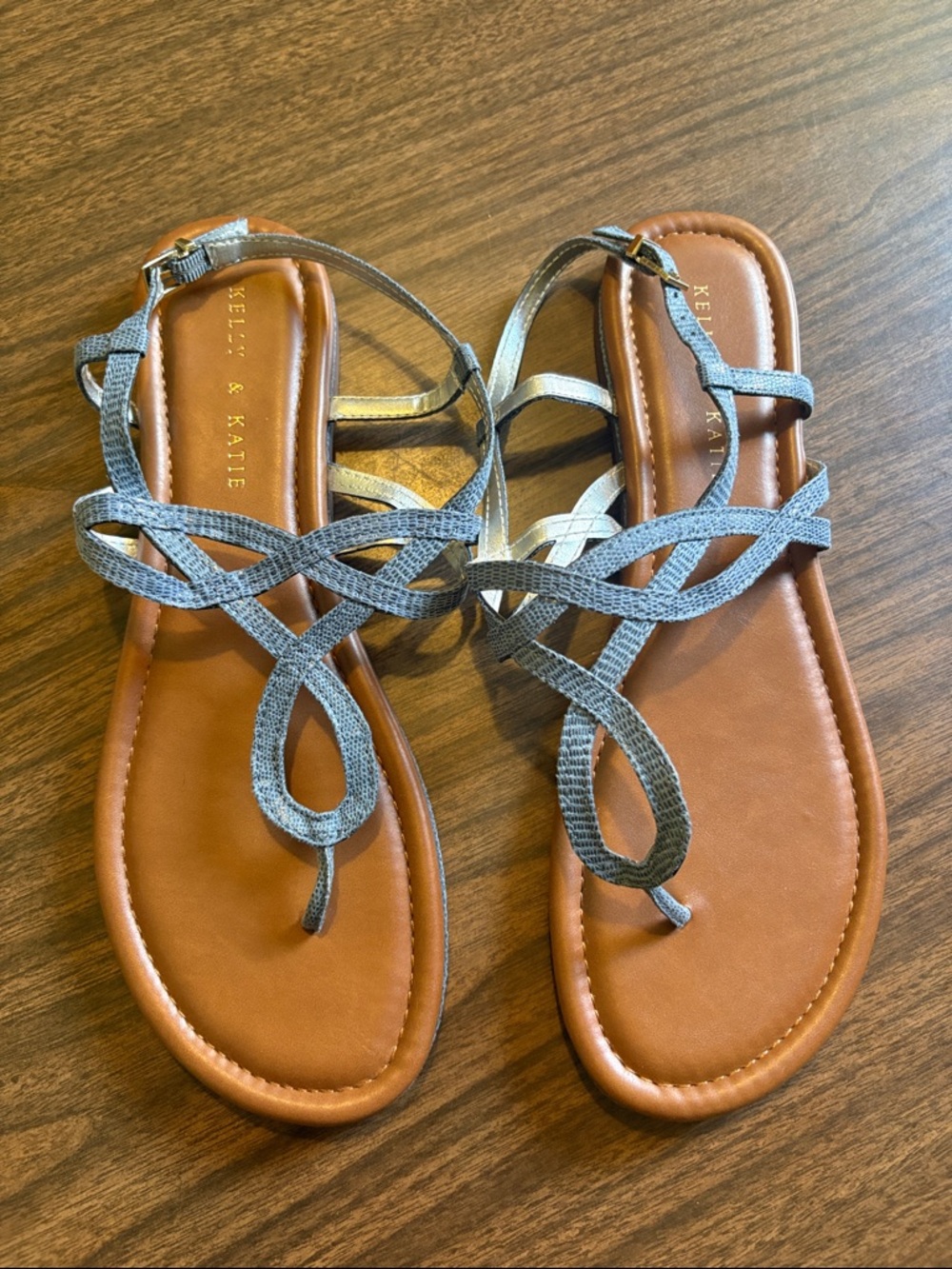 LAST CHANCE Kelly & Katie Size 11 Paccia Sandal Light Blue Braided Sandals